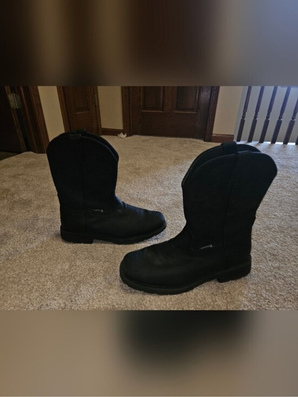 Wolverine Black Men's Western Work Cowboy Boots - Picture 3 of 11